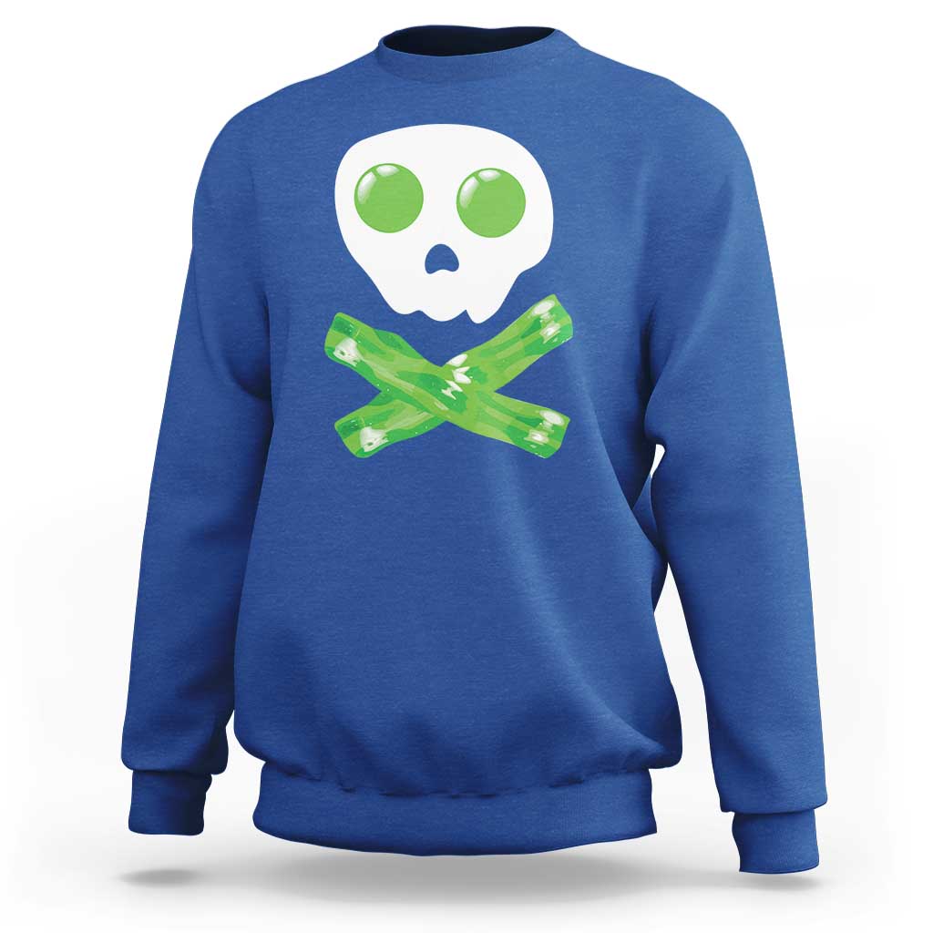 Funny St Patricks Day Sweatshirt Bacon & Eggs Skull & Crossbones
