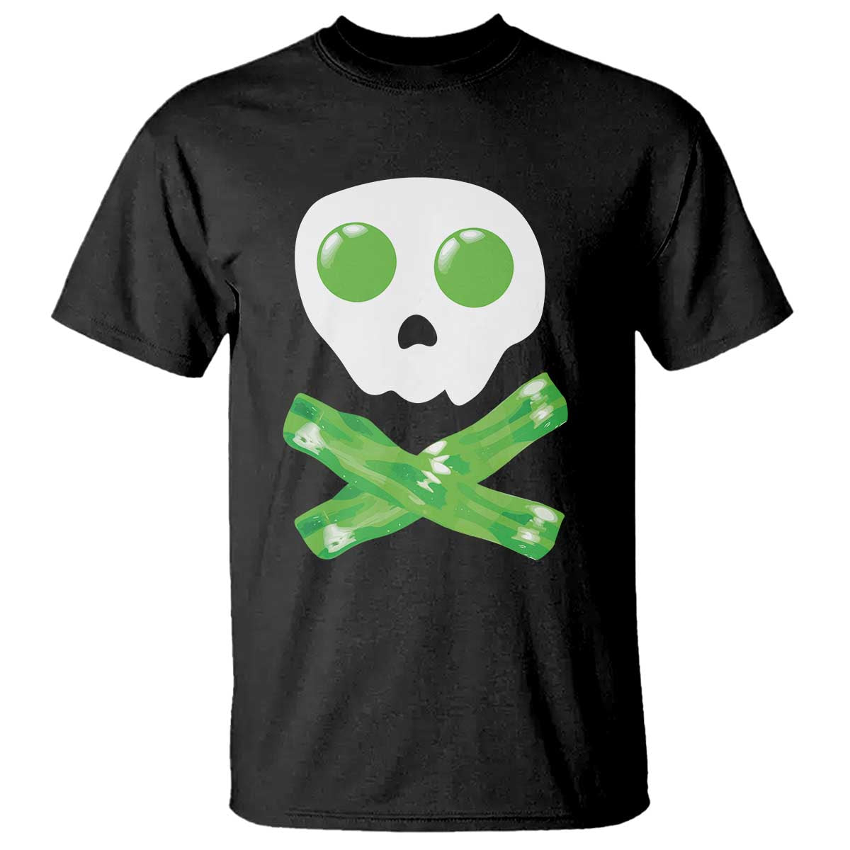 Funny St Patricks Day T Shirt Bacon & Eggs Skull & Crossbones