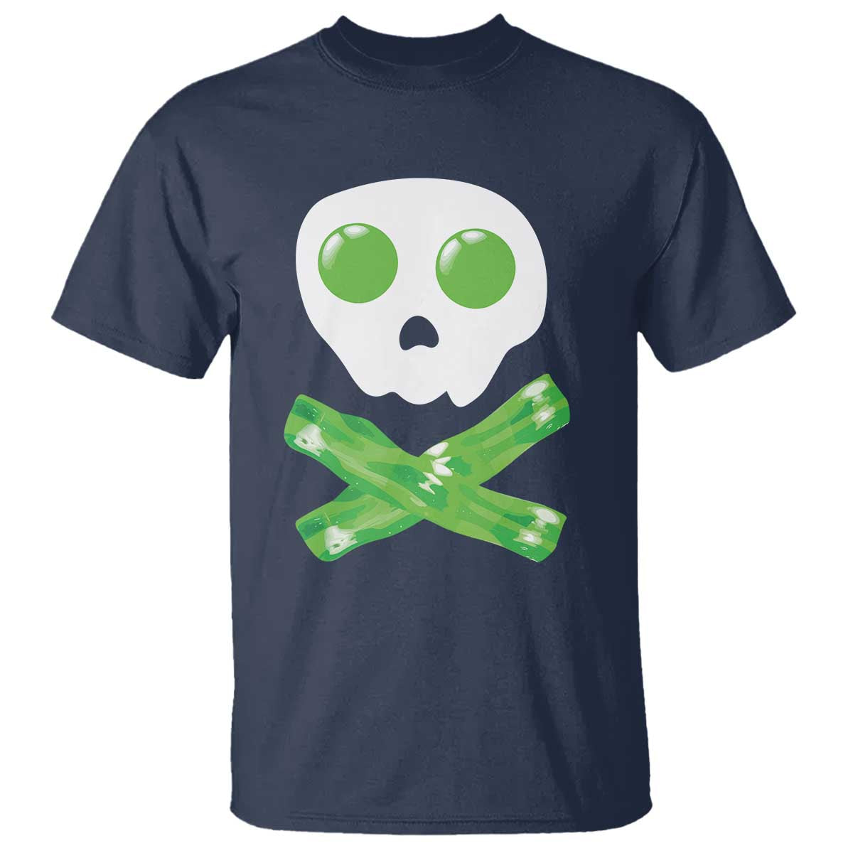 Funny St Patricks Day T Shirt Bacon & Eggs Skull & Crossbones