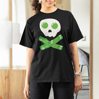 Funny St Patricks Day T Shirt For Women Bacon & Eggs Skull & Crossbones