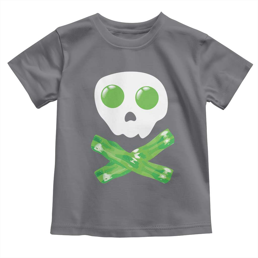 Funny St Patricks Day Toddler T Shirt Bacon & Eggs Skull & Crossbones