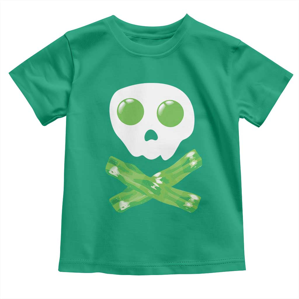 Funny St Patricks Day Toddler T Shirt Bacon & Eggs Skull & Crossbones