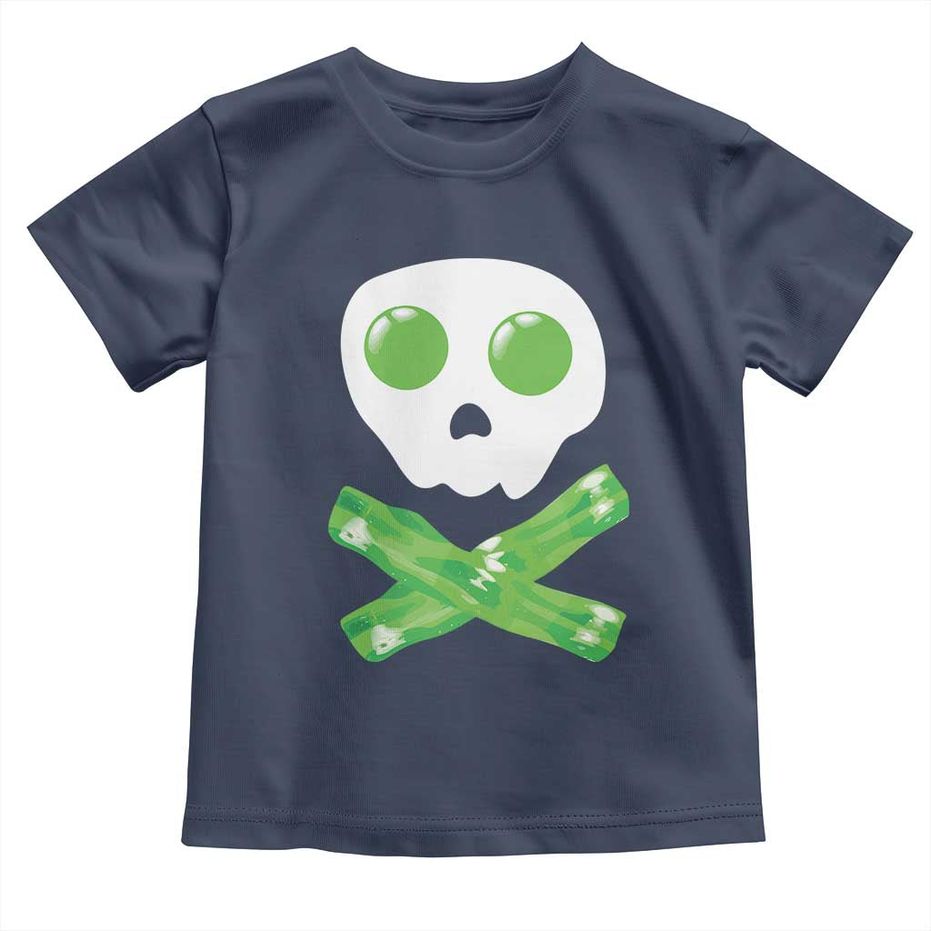 Funny St Patricks Day Toddler T Shirt Bacon & Eggs Skull & Crossbones