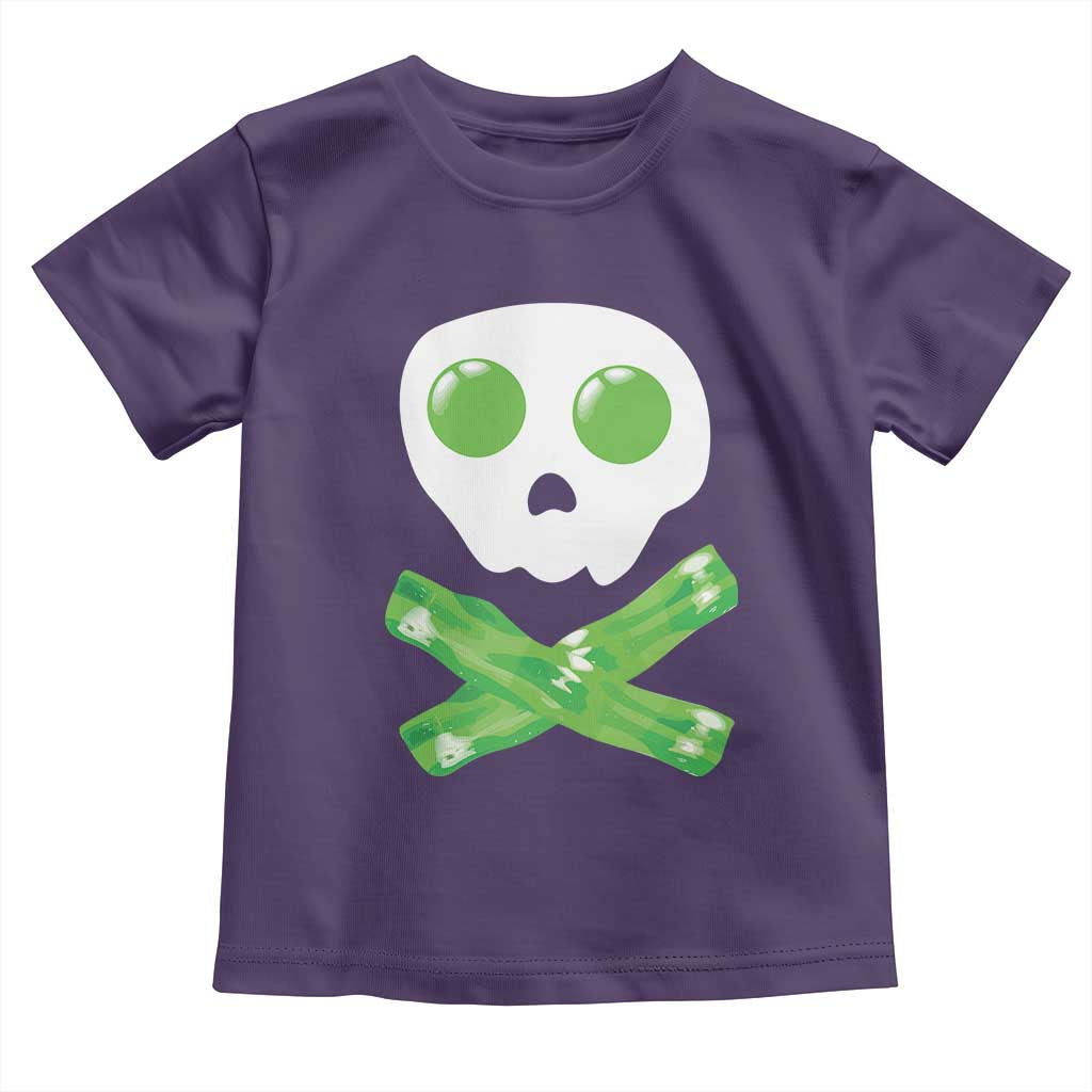 Funny St Patricks Day Toddler T Shirt Bacon & Eggs Skull & Crossbones