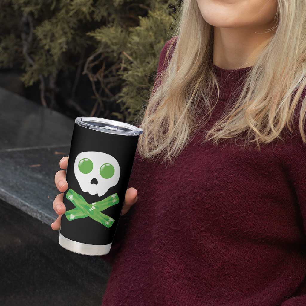 Funny St Patricks Day Tumbler Cup Bacon & Eggs Skull & Crossbones