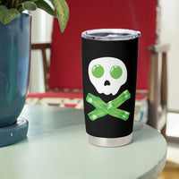 Funny St Patricks Day Tumbler Cup Bacon & Eggs Skull & Crossbones