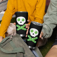 Funny St Patricks Day Tumbler Cup Bacon & Eggs Skull & Crossbones
