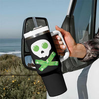 Funny St Patricks Day Tumbler With Handle Bacon & Eggs Skull & Crossbones