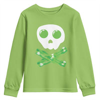 Funny St Patricks Day Youth Sweatshirt Bacon & Eggs Skull & Crossbones
