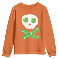 Funny St Patricks Day Youth Sweatshirt Bacon & Eggs Skull & Crossbones