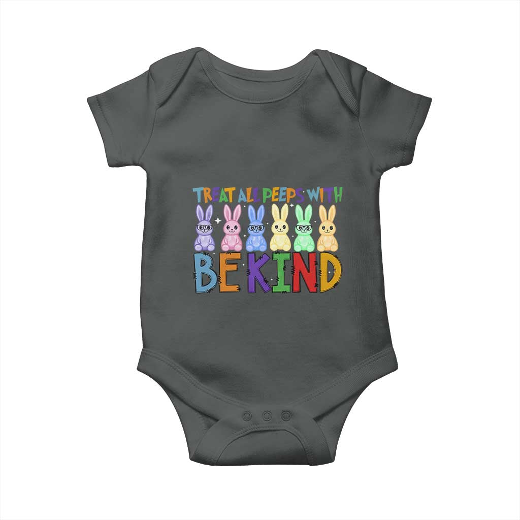 Teacher Easter Baby Onesie Treat All Peeps With Kindness Funny Bunny