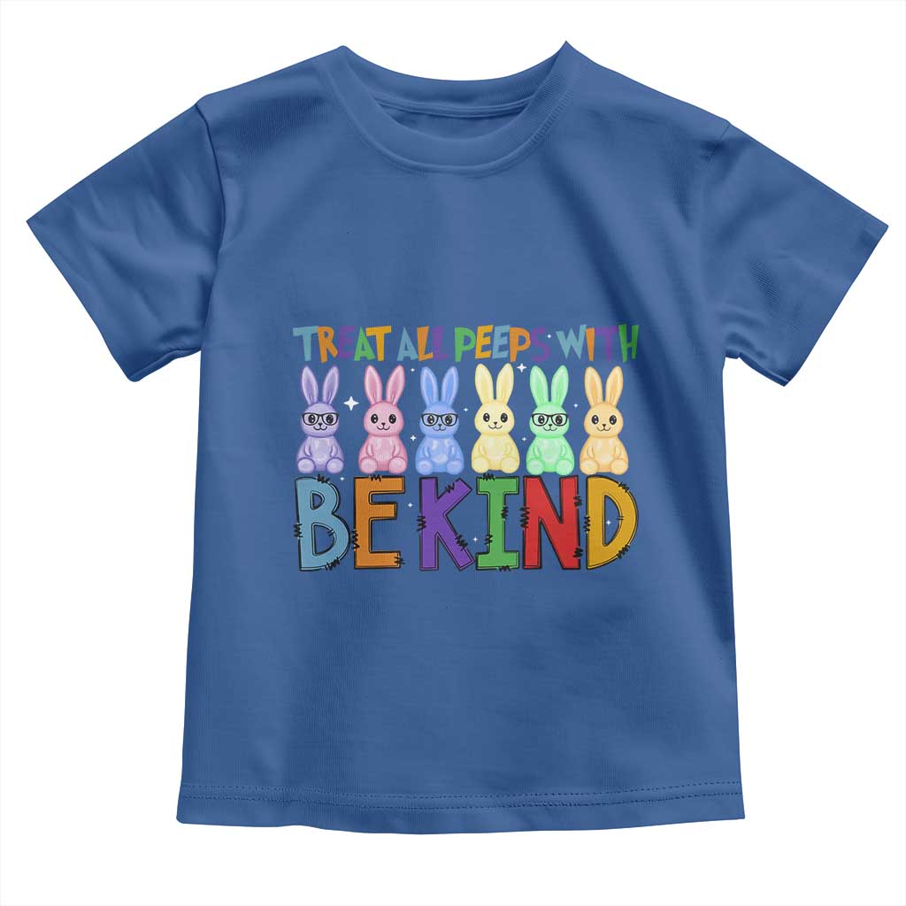 Teacher Easter Toddler T Shirt Treat All Peeps With Kindness Funny Bunny