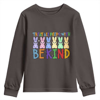 Teacher Easter Youth Sweatshirt Treat All Peeps With Kindness Funny Bunny