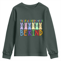 Teacher Easter Youth Sweatshirt Treat All Peeps With Kindness Funny Bunny