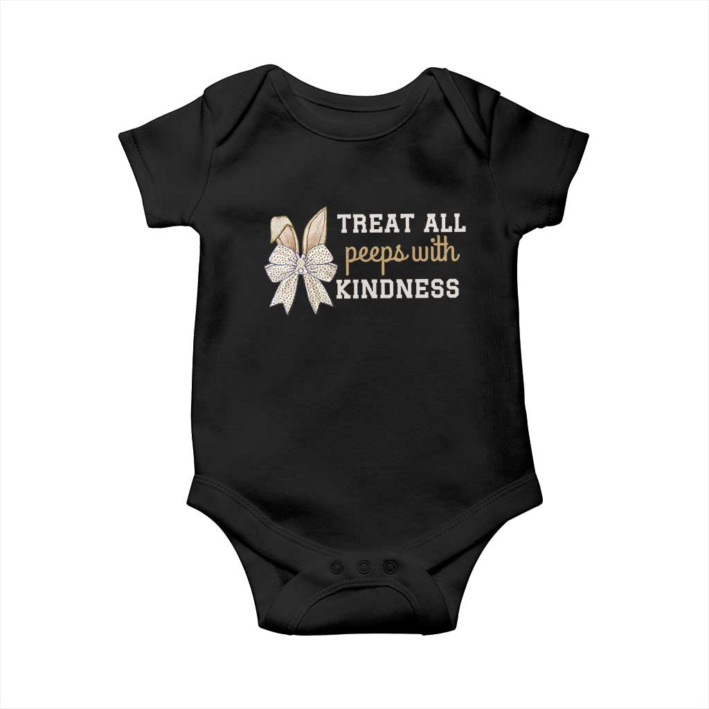 Bunny Coquette Ears Easter Teachers Baby Onesie Treat All Peeps With Kindness