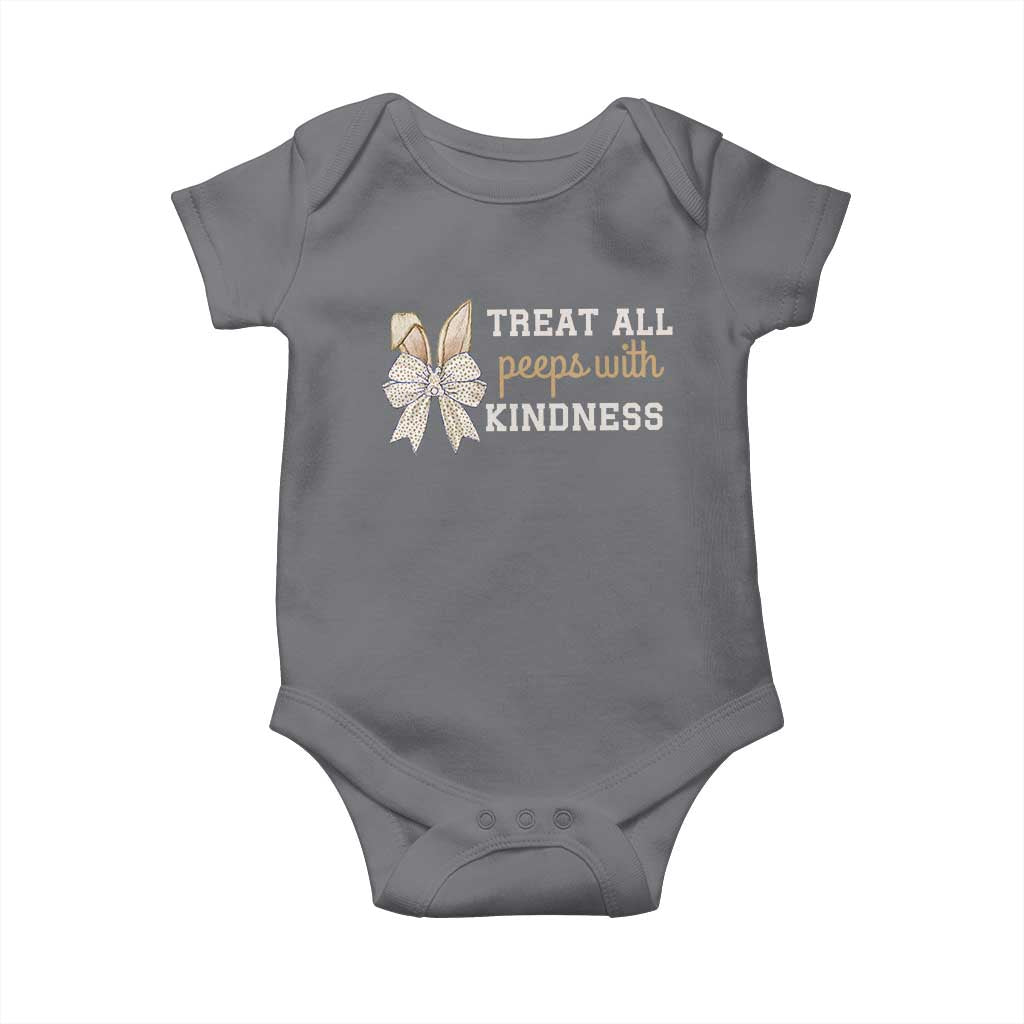 Bunny Coquette Ears Easter Teachers Baby Onesie Treat All Peeps With Kindness