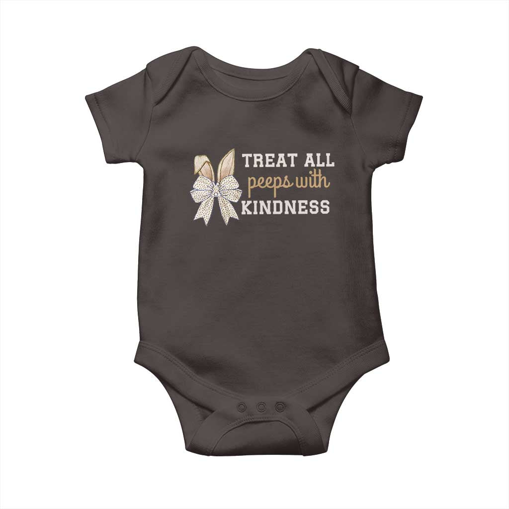 Bunny Coquette Ears Easter Teachers Baby Onesie Treat All Peeps With Kindness