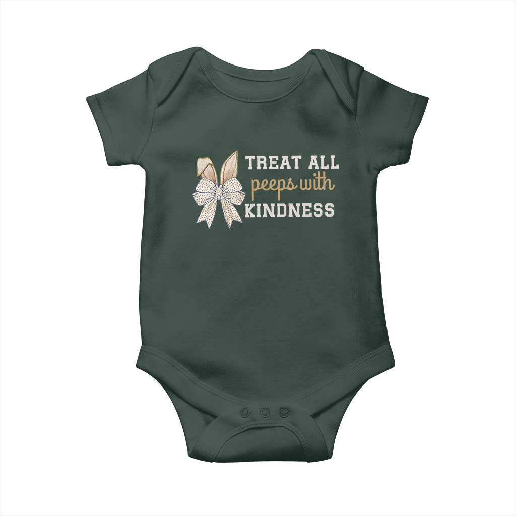 Bunny Coquette Ears Easter Teachers Baby Onesie Treat All Peeps With Kindness
