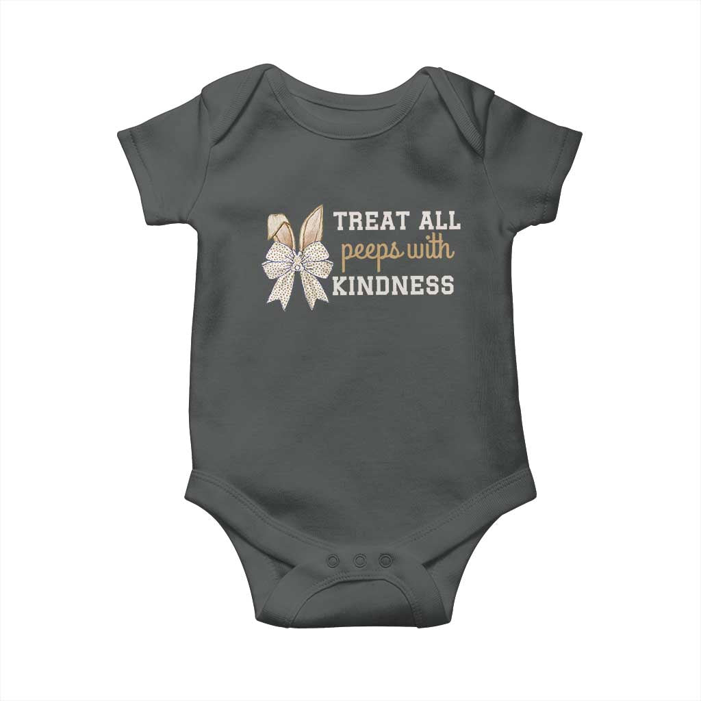 Bunny Coquette Ears Easter Teachers Baby Onesie Treat All Peeps With Kindness