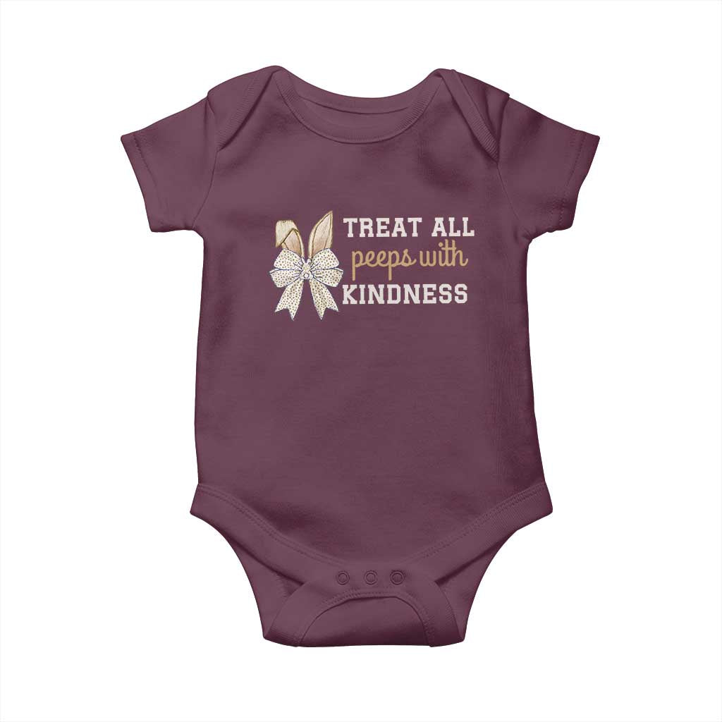 Bunny Coquette Ears Easter Teachers Baby Onesie Treat All Peeps With Kindness