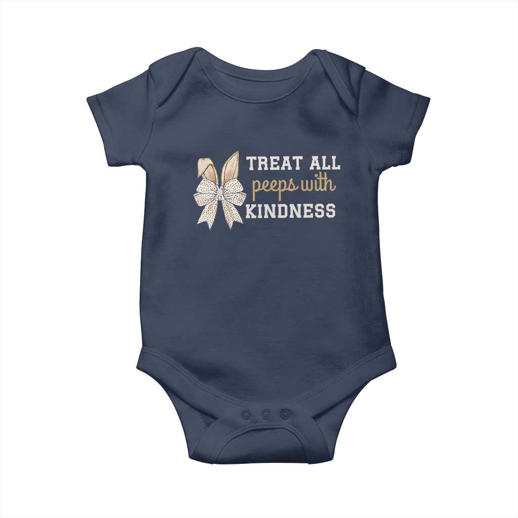 Bunny Coquette Ears Easter Teachers Baby Onesie Treat All Peeps With Kindness