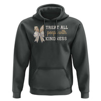 Bunny Coquette Ears Easter Teachers Hoodie Treat All Peeps With Kindness