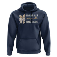 Bunny Coquette Ears Easter Teachers Hoodie Treat All Peeps With Kindness