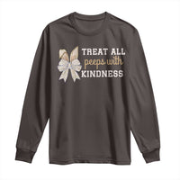 Bunny Coquette Ears Easter Teachers Long Sleeve Shirt Treat All Peeps With Kindness