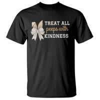 Bunny Coquette Ears Easter Teachers T Shirt Treat All Peeps With Kindness