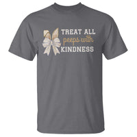 Bunny Coquette Ears Easter Teachers T Shirt Treat All Peeps With Kindness