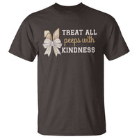 Bunny Coquette Ears Easter Teachers T Shirt Treat All Peeps With Kindness