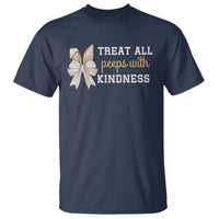 Bunny Coquette Ears Easter Teachers T Shirt Treat All Peeps With Kindness