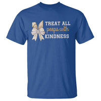 Bunny Coquette Ears Easter Teachers T Shirt Treat All Peeps With Kindness