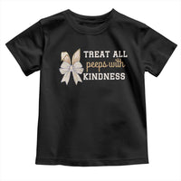 Bunny Coquette Ears Easter Teachers Toddler T Shirt Treat All Peeps With Kindness