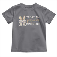 Bunny Coquette Ears Easter Teachers Toddler T Shirt Treat All Peeps With Kindness