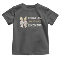 Bunny Coquette Ears Easter Teachers Toddler T Shirt Treat All Peeps With Kindness