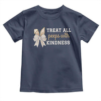 Bunny Coquette Ears Easter Teachers Toddler T Shirt Treat All Peeps With Kindness