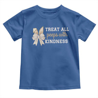 Bunny Coquette Ears Easter Teachers Toddler T Shirt Treat All Peeps With Kindness
