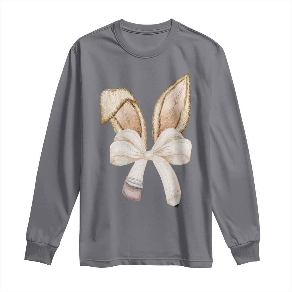 Easter Teachers Bunny Coquette Ears Long Sleeve Shirt