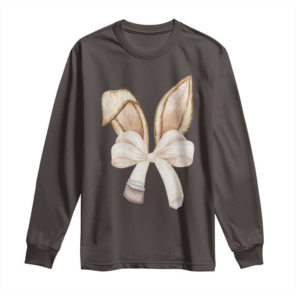 Easter Teachers Bunny Coquette Ears Long Sleeve Shirt