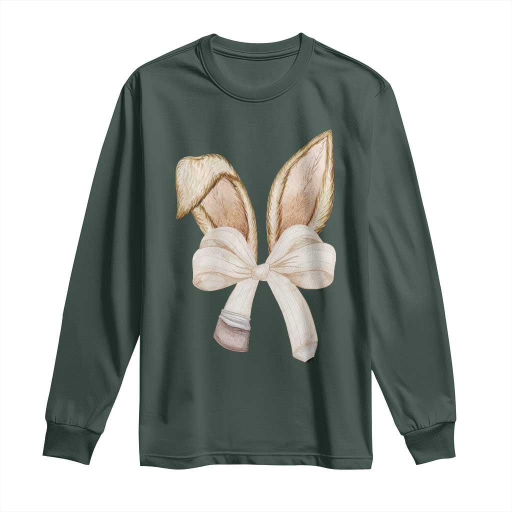 Easter Teachers Bunny Coquette Ears Long Sleeve Shirt