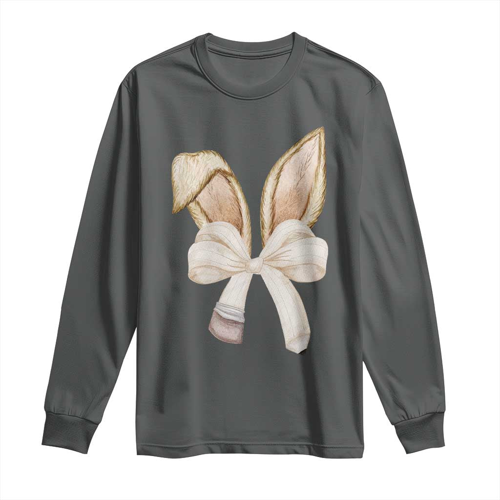 Easter Teachers Bunny Coquette Ears Long Sleeve Shirt