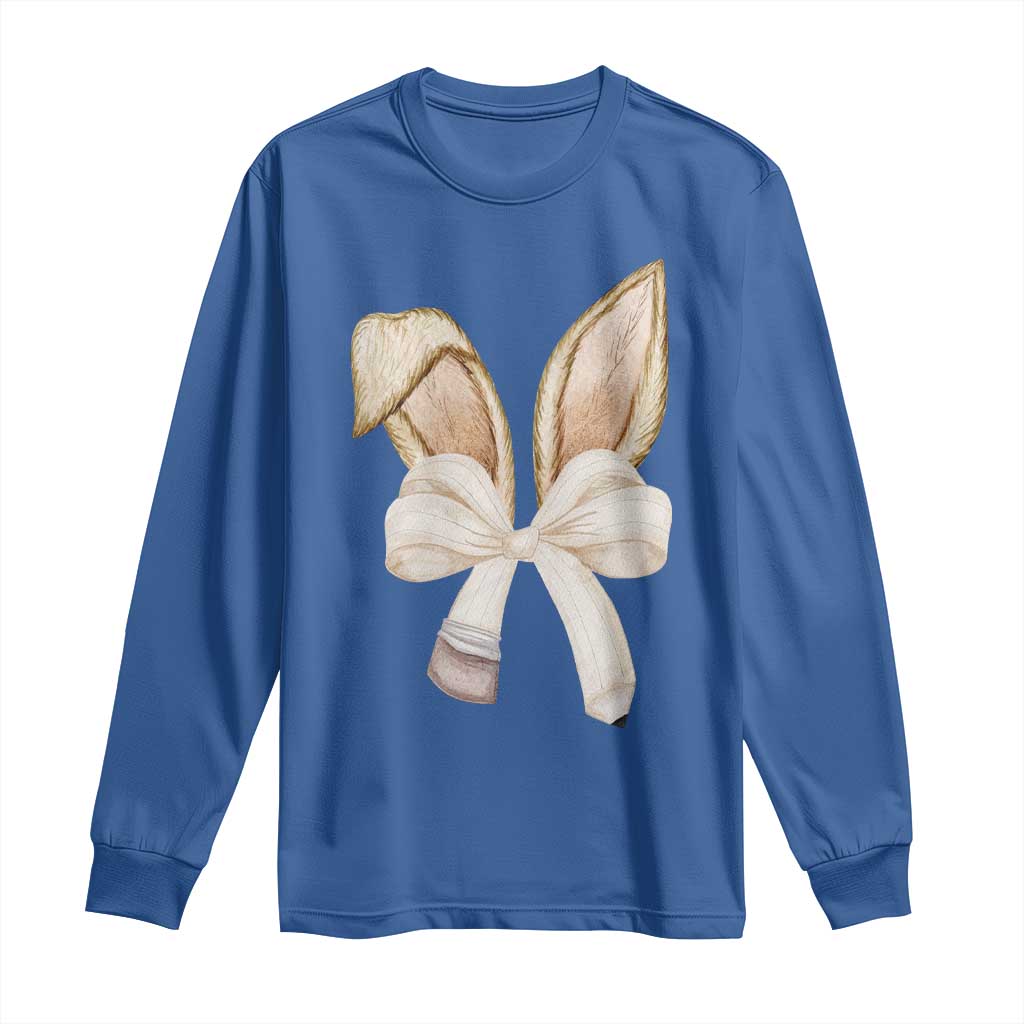 Easter Teachers Bunny Coquette Ears Long Sleeve Shirt