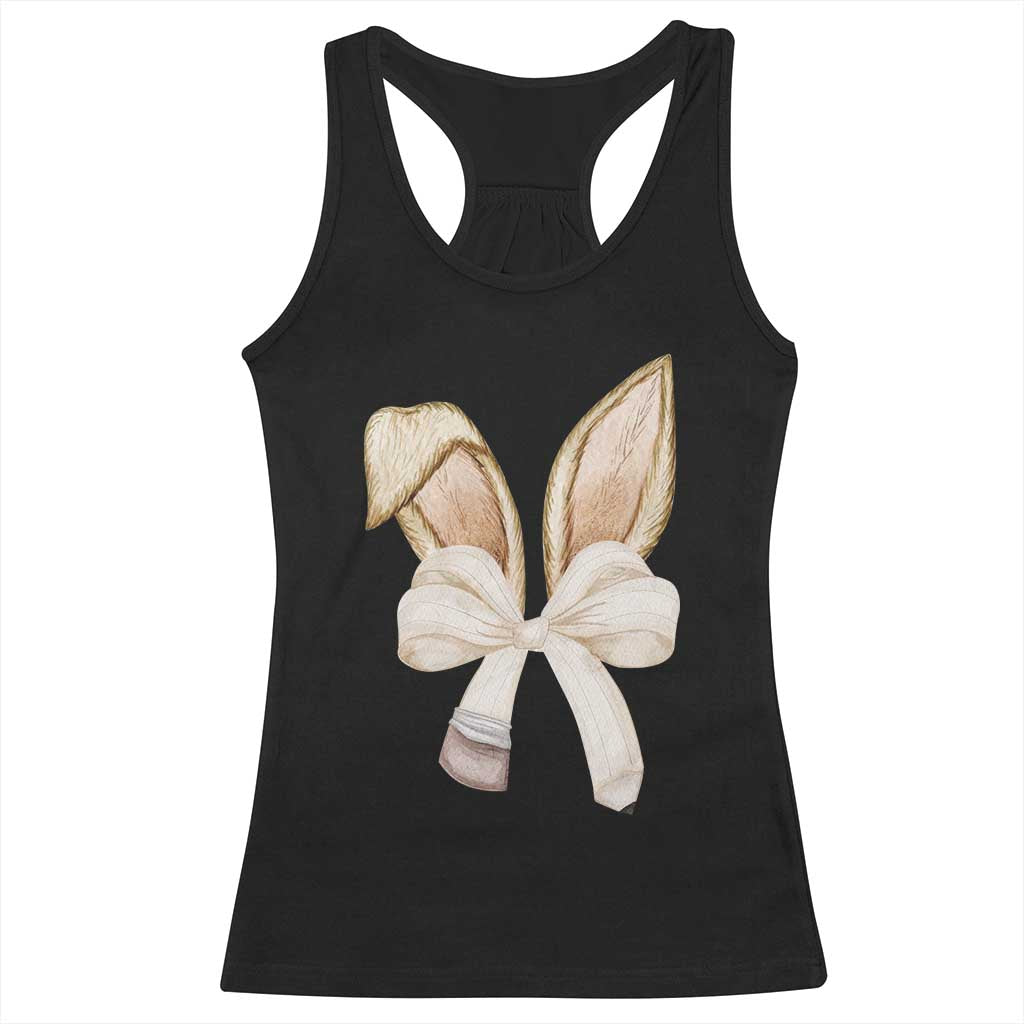 Easter Teachers Bunny Coquette Ears Racerback Tank Top