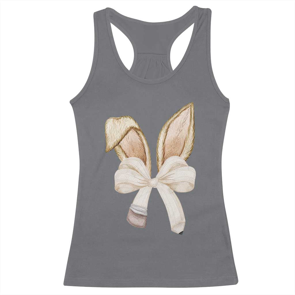 Easter Teachers Bunny Coquette Ears Racerback Tank Top