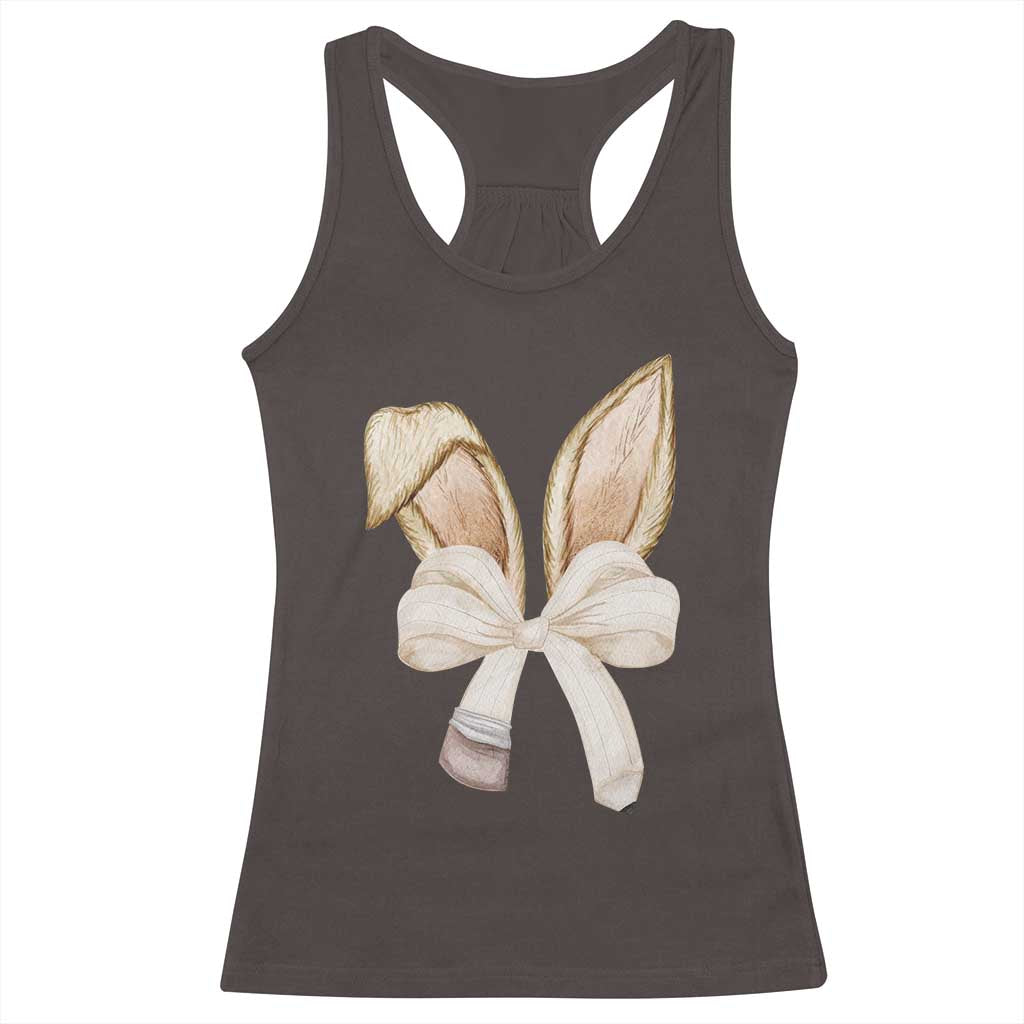 Easter Teachers Bunny Coquette Ears Racerback Tank Top