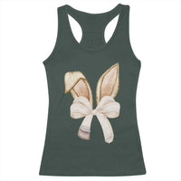 Easter Teachers Bunny Coquette Ears Racerback Tank Top