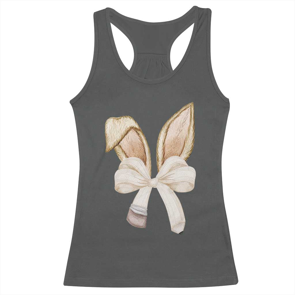 Easter Teachers Bunny Coquette Ears Racerback Tank Top