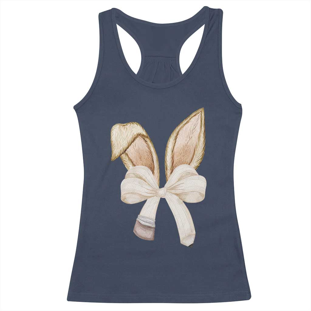 Easter Teachers Bunny Coquette Ears Racerback Tank Top