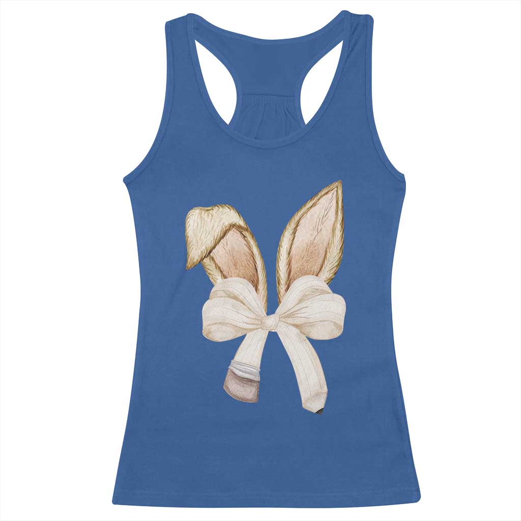 Easter Teachers Bunny Coquette Ears Racerback Tank Top